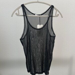 Chic Sheer Black Sleeveless Top